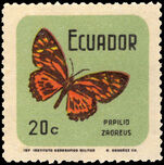 Ecuador 1970 20c Papilo Zabreus unmounted mint.
