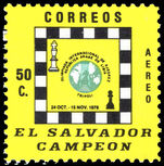 El Salvador 1977 Chess Championship unmounted mint.