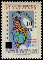 El Salvador 1974 June 10c provisional unmounted mint.