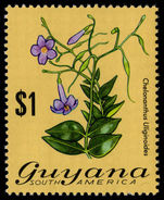Guyana 1971-76 $1 Chelonanthus Uliginoides unmounted mint.
