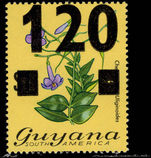 Guyana 1981 120c on $1 Chelonanthus uliginoides unmounted mint.