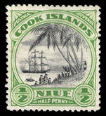 Cook Islands 1933-36 ½d black and deep green wmk unmounted mint.