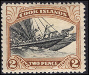 Cook Islands 1944-46 2d Maori Canoe unmounted mint.