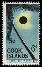 Cook Islands 1967 5c on 6d Eclipse unmounted mint.