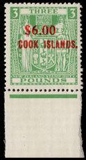 Cook Islands 1967 $6 on £3 unmounted mint.