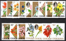 Cook Islands 1967-71 set to 50c with fluorescent markings unmounted mint.