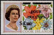 Cook Islands 1970 $4 on $10 with no fluorescent markings unmounted mint.