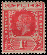 Fiji 1912-23 1d bright scarlet lightly mounted mint.