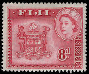 Fiji 1954-59 8d carmine-lake unmounted mint.