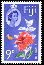 Fiji 1962-67 9d Hibiscus unmounted mint.