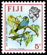 Fiji 1971-72 5c Grey-backed White-eye unmounted mint.