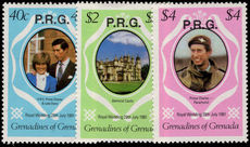 Grenada Grenadines 1982 Royal Wedding Official part set unmounted mint.