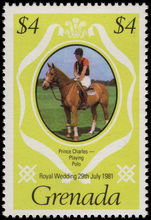 Grenada 1981 Royal Wedding (1st issue) $4 perf 15x14½ unmounted mint.