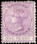 Lagos 1874-75 1d lilac-mauve perf 12  Crown CC mounted mint.
