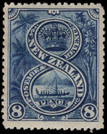 New Zealand 1899-1903 8d prussian blue lightly mounted mint.