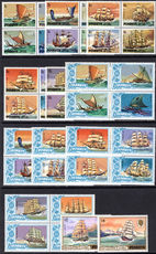 Penrhyn Island 1981 Sailing craft and ships set to $4 unmounted mint.