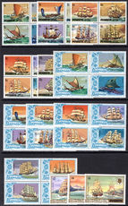 Penrhyn Island 1981 Sailing craft and ships set unmounted mint.