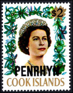 Penrhyn Island 1973 $2 with fluorescent markings unmounted mint.