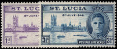 St Lucia 1946 Victory unmounted mint.