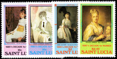 St Lucia 1981 Decade for Women. Paintings unmounted mint.