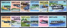 St Lucia 1983 Official set with serifs unmounted mint.