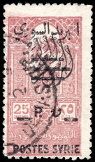 Syria 1945 25p on 50p brown-purple fine used.