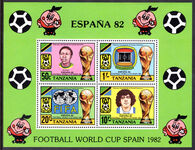 Tanzania 1982 World Cup Football souvenir sheet unmounted mint.