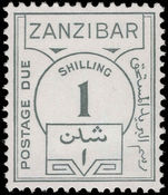 Zanzibar 1936-62 1s postage due chalky paper unmounted mint.