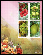 Thailand 2003 International Letter Writing Week. Fruits souvenir sheet unmounted mint.