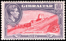 Gibraltar 1938-51 6d carmine and grey-violet perf 13 lightly mounted mint.