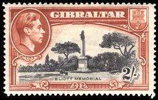 Gibraltar 1938-51 2s black and brown perf 14 lightly mounted mint.