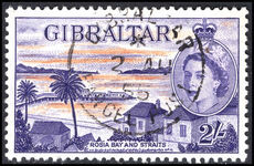 Gibraltar 1953-59 2s orange and violet fine used.