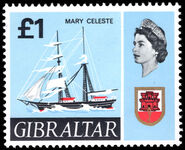Gibraltar 1967-69  1 Mary Celeste unmounted mint.
