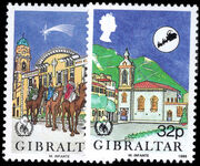 Gibraltar 1986 Christmas. International Peace Year unmounted mint.