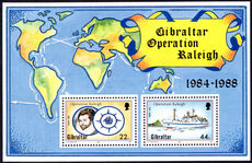 Gibraltar 1988 Operation Raleigh souvenir sheet unmounted mint.