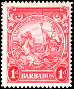 Barbados 1938-47 1d scarlet perf 14 unmounted mint.