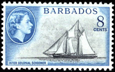 Barbados 1964-65 8c Schooner wmk 12 unmounted mint.