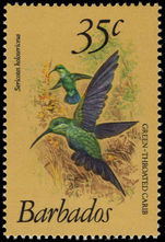 Barbados 1979 35c Green-throated Carib unmounted mint.