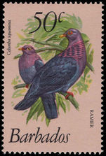 Barbados 1979 50c Red-necked pigeon unmounted mint.