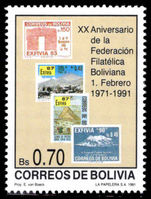 Bolivia 1991 Bolivian Philatelic Federation unmounted mint.