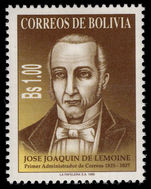Bolivia 1996 Jose Joaquin de Lemoine unmounted mint.