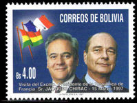 Bolivia 1997 Jacques Chirac unmounted mint.