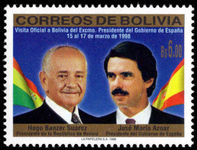Bolivia 1998 Jose Maria Aznar unmounted mint.