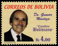 Bolivia 2002 Dr Gunnar Mendoza unmounted mint.