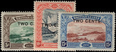 British Guiana 1899 2c provisional set lightly mounted mint.