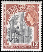 British Guiana 1954-63 12c Waterlow printing unmounted mint.