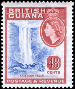 British Guiana 1954-63 48c Kaieteur Falls Waterlow printing unmounted mint.