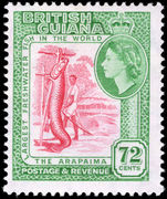 British Guiana 1963-65 72c Arapaima wmk 12 unmounted mint.