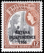 British Guiana 1966-67 12c Felling Greenheart MSCA unmounted mint.