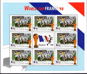 Guyana 1998 World Cup Football Championship SET OF 32 SHEETLETS unmounted mint.